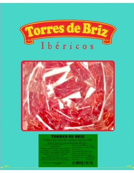Loncheado de Paleta de Cebo de Campo Iberica 50% raza Iberica 90 g.