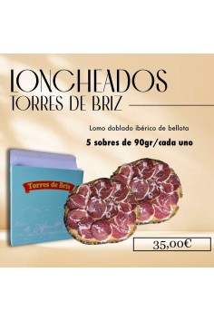 5 loncheados Lomo bellota 100% Iberico Doblado 90 g.
