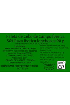 Paleta de Cebo de Campo Ibérica 50% Raza Ibérica 2