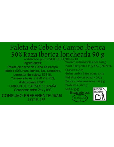 Cebo de Campo Iberico Shoulder 50% Montelejo...