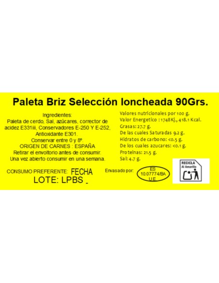 Paleta De Briz Selección ORO Campaña  (Alta Calidad)