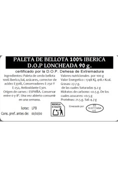 Paleta de Bellota 100% Ibérica D.O.P. Dehesa de Extremadura. 2