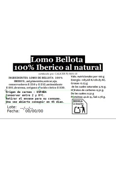 5 loncheados Lomo bellota 100% Iberico Doblado 90 g. 2