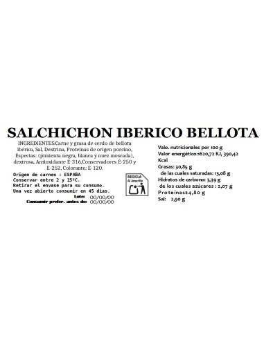 Saucisson Ibérique Pur Bellota Sarta (2 unités)