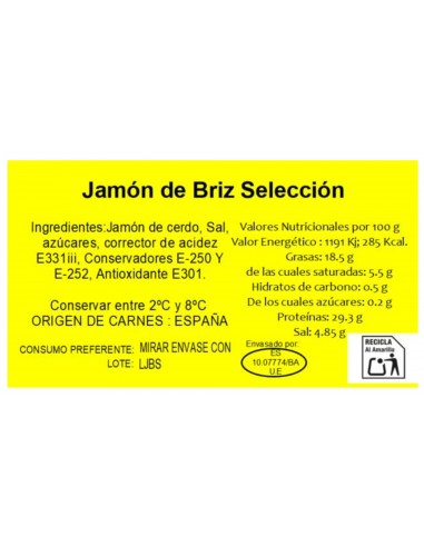 Briz Jambon Sélection (Qualité similaire à gland)