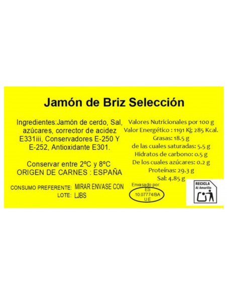 Briz Ham GOLD Selection (Quality similar to acorn)